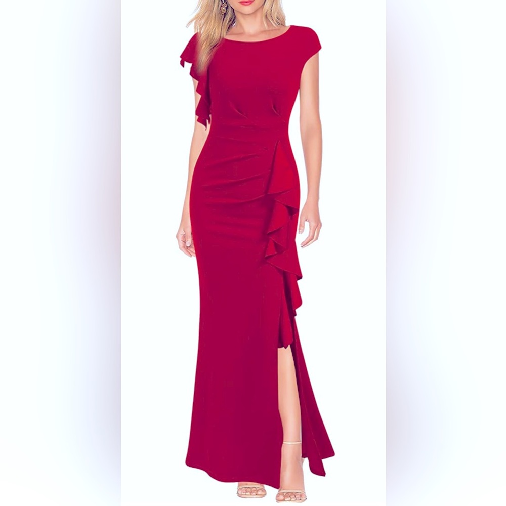 Red formal dress